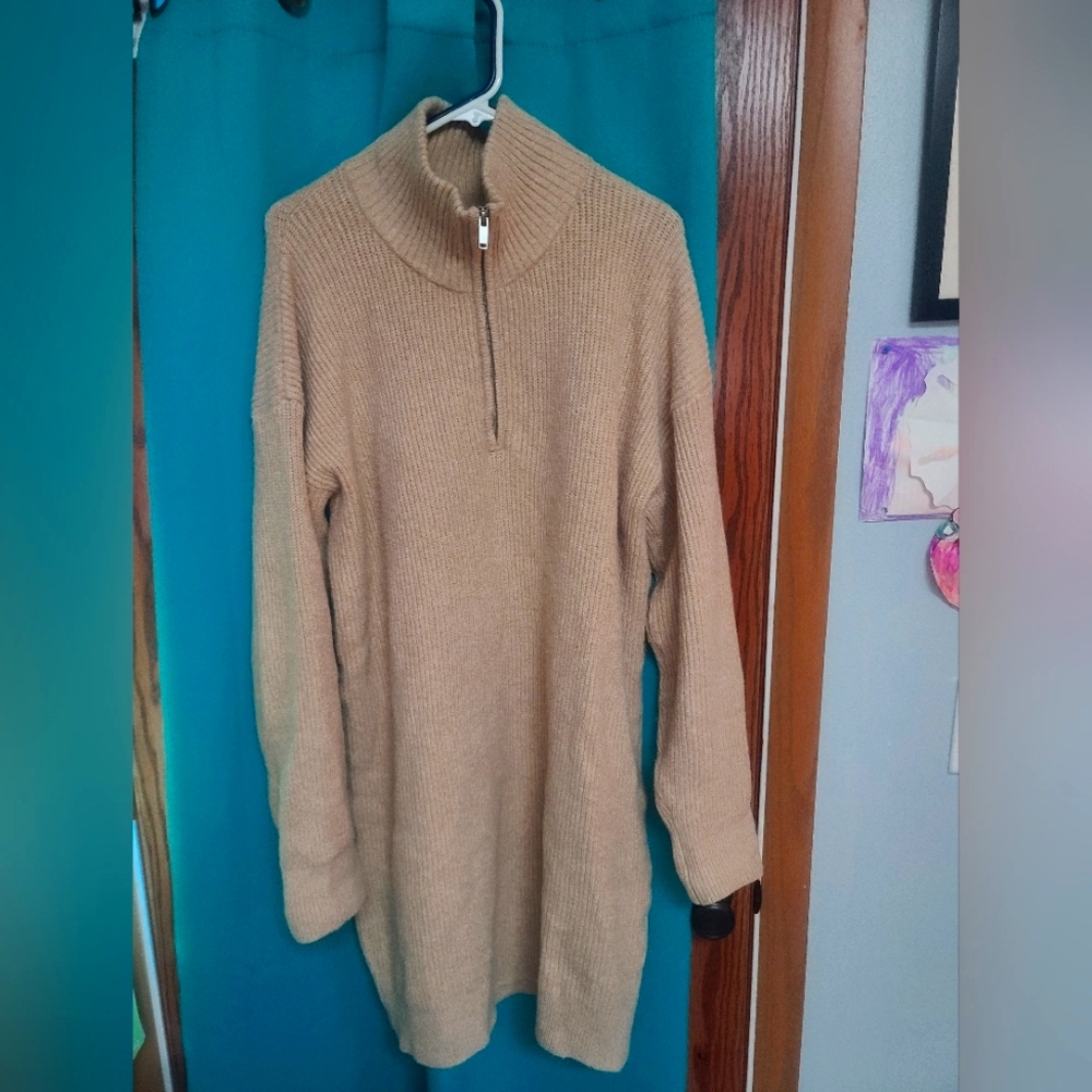 XL Tall Half-zip Sweater Dress